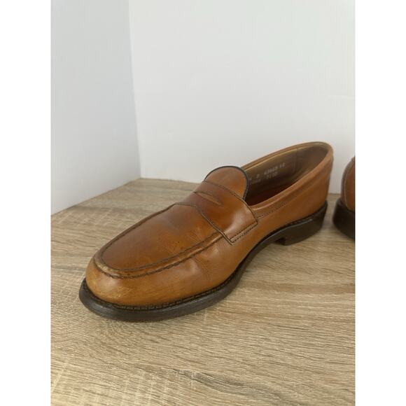 Allen Edmonds Cole Penny Loafers Brown Leather Men’s 9.5 D Made USA Dress Shoes